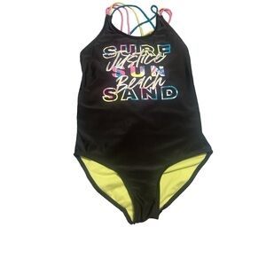 Justice one piece swimsuit. L (12/14)